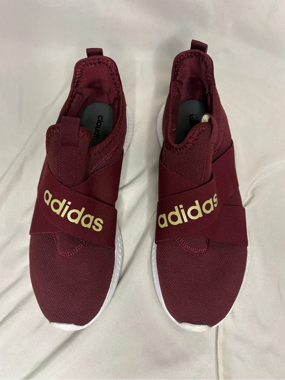 adidas woman’s burgundy sneakers
